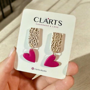 Aretes Maia hechos a mano Clarts con diseño orgánico y textura artesanal